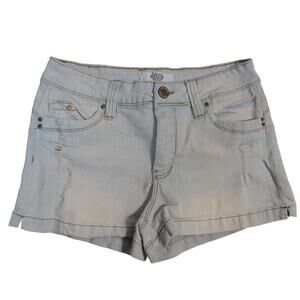 YMI‎ Wanna Betta Butt Denim Shorts 5/27 Distressed Light Wash Stretch Pockets